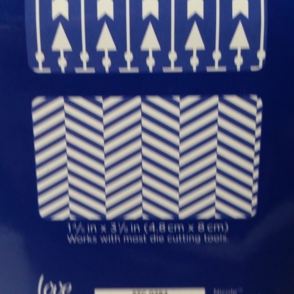 Mini Embossing Folders Arrow Stripes Scrapbook Paper Crafts Card Making - Picture 3 of 6